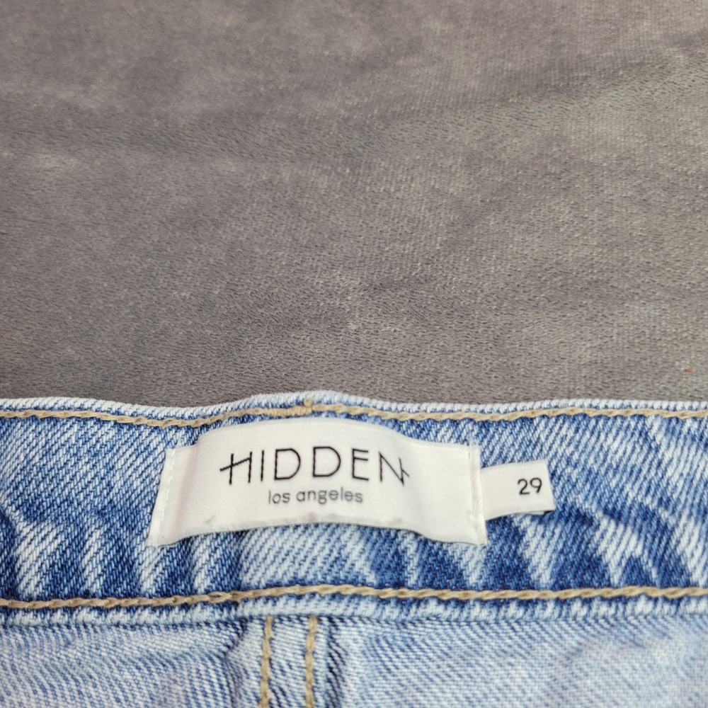 Hidden Jeans Los Angeles Wide Leg Distressed Light Wash‎ Denim HD9109D-M Size 29 - Picture 4 of 11